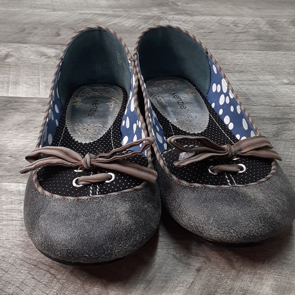 New Kensie 9M distressed leather ballet flats - Picture 3 of 8